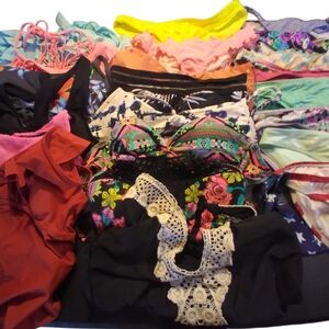22 Pc Mixed Bundle Of Swimwear Tops And Bottoms Size M Swimwear Beach Party